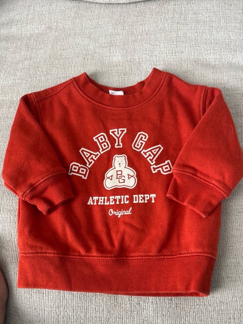 GAP Baby Gap Red Athletic Dept. Toddler Crewneck Sweatshirt